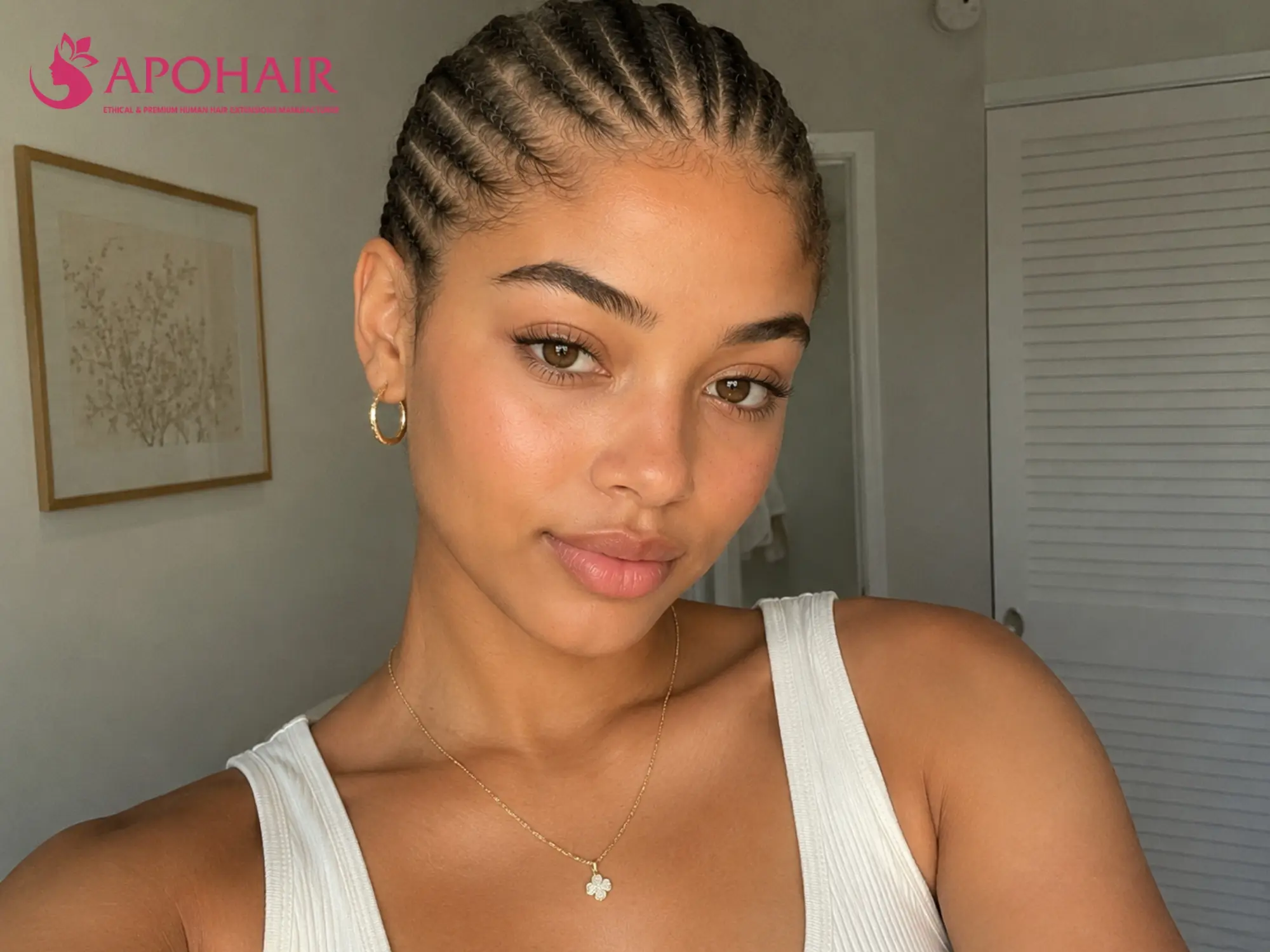 Adimole didi with flat close lying braids