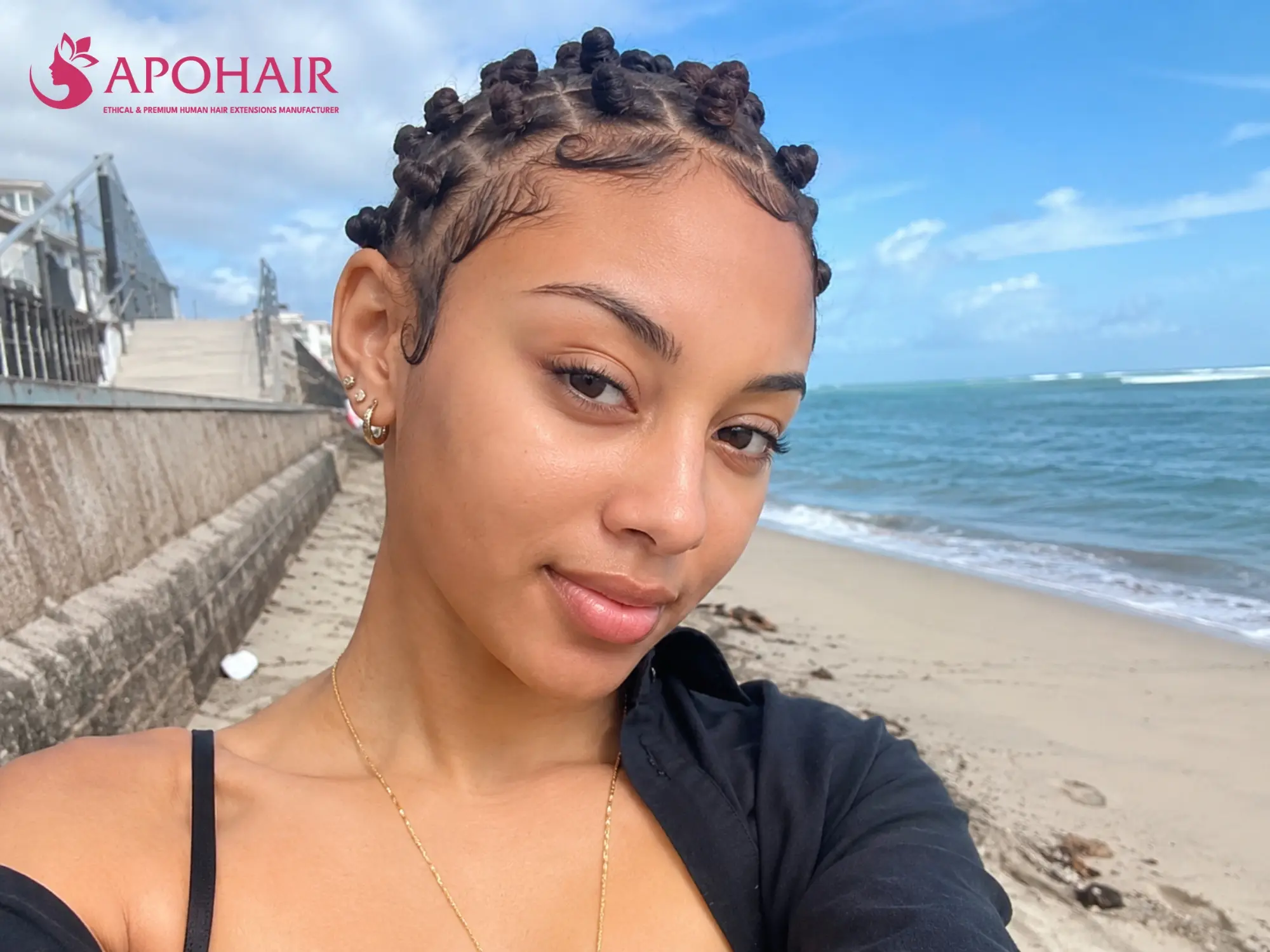 Baby wool kiko hairstyle with soft threading finish