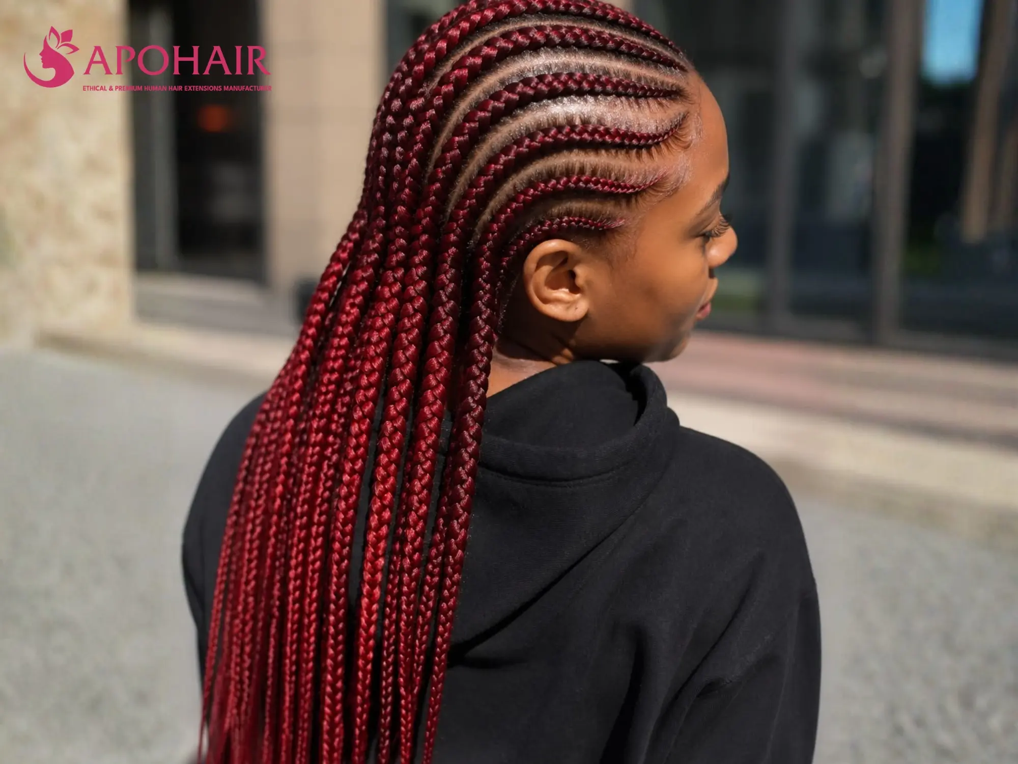 Didi hairstyles with colorful braided designs