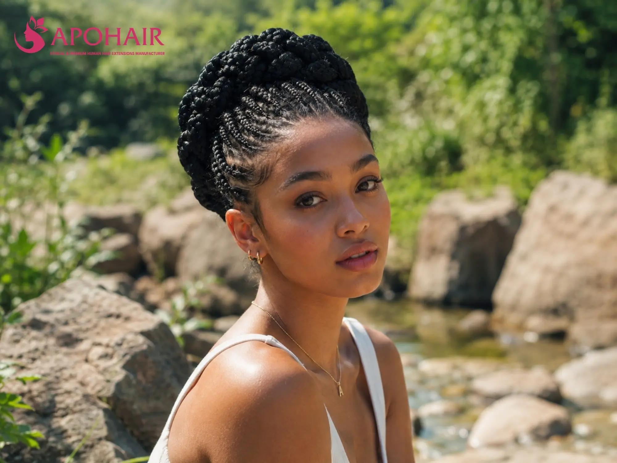 Ghana didi shuku with feed in braids