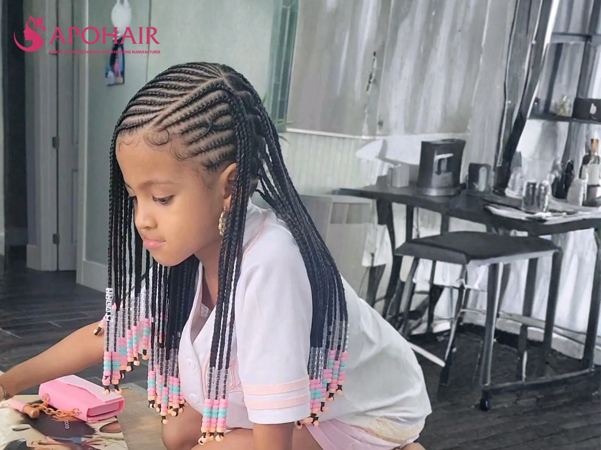 Kids shuku didi with elegant crown style