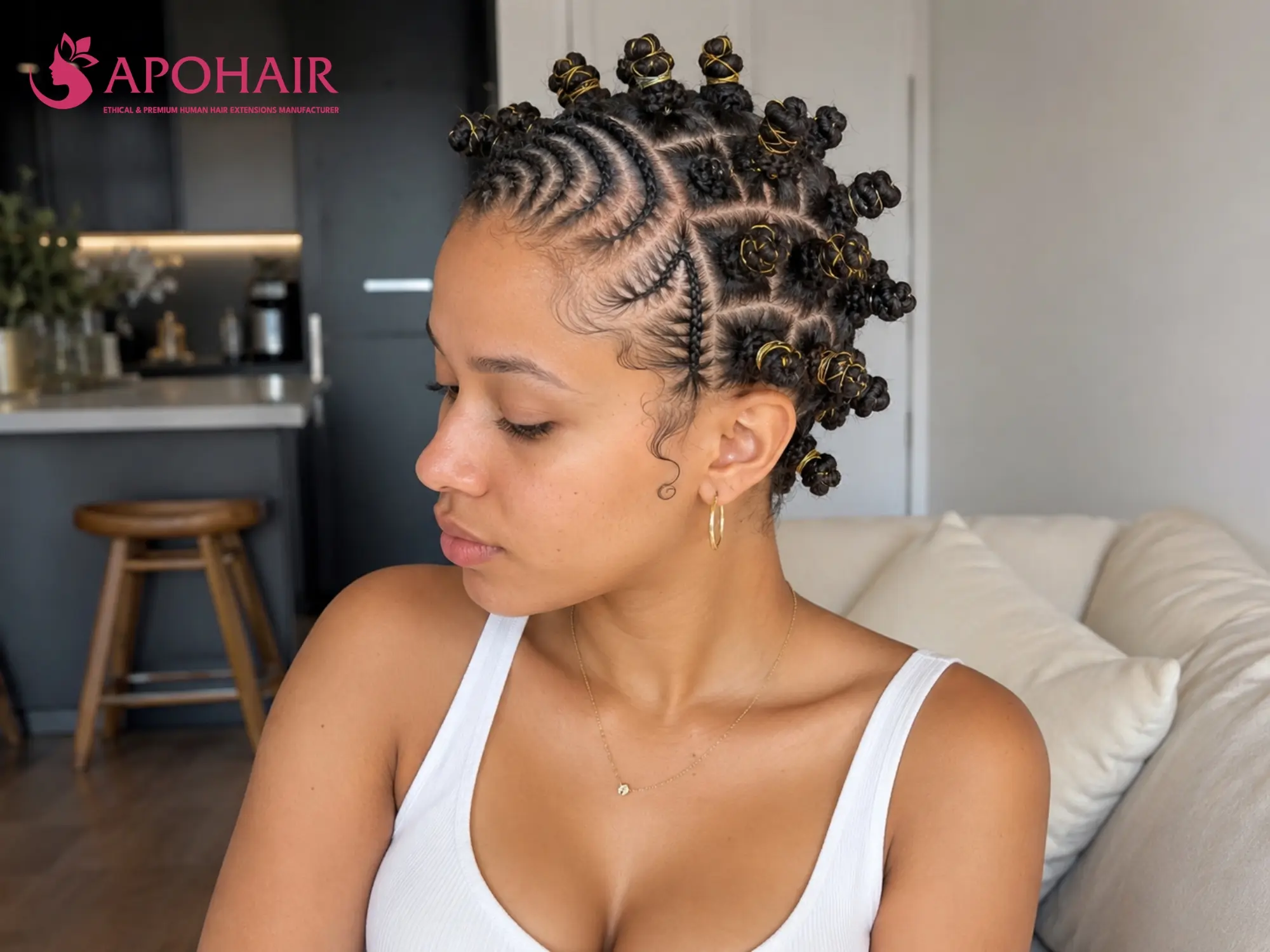 Kiko hairstyle and didi braid combination