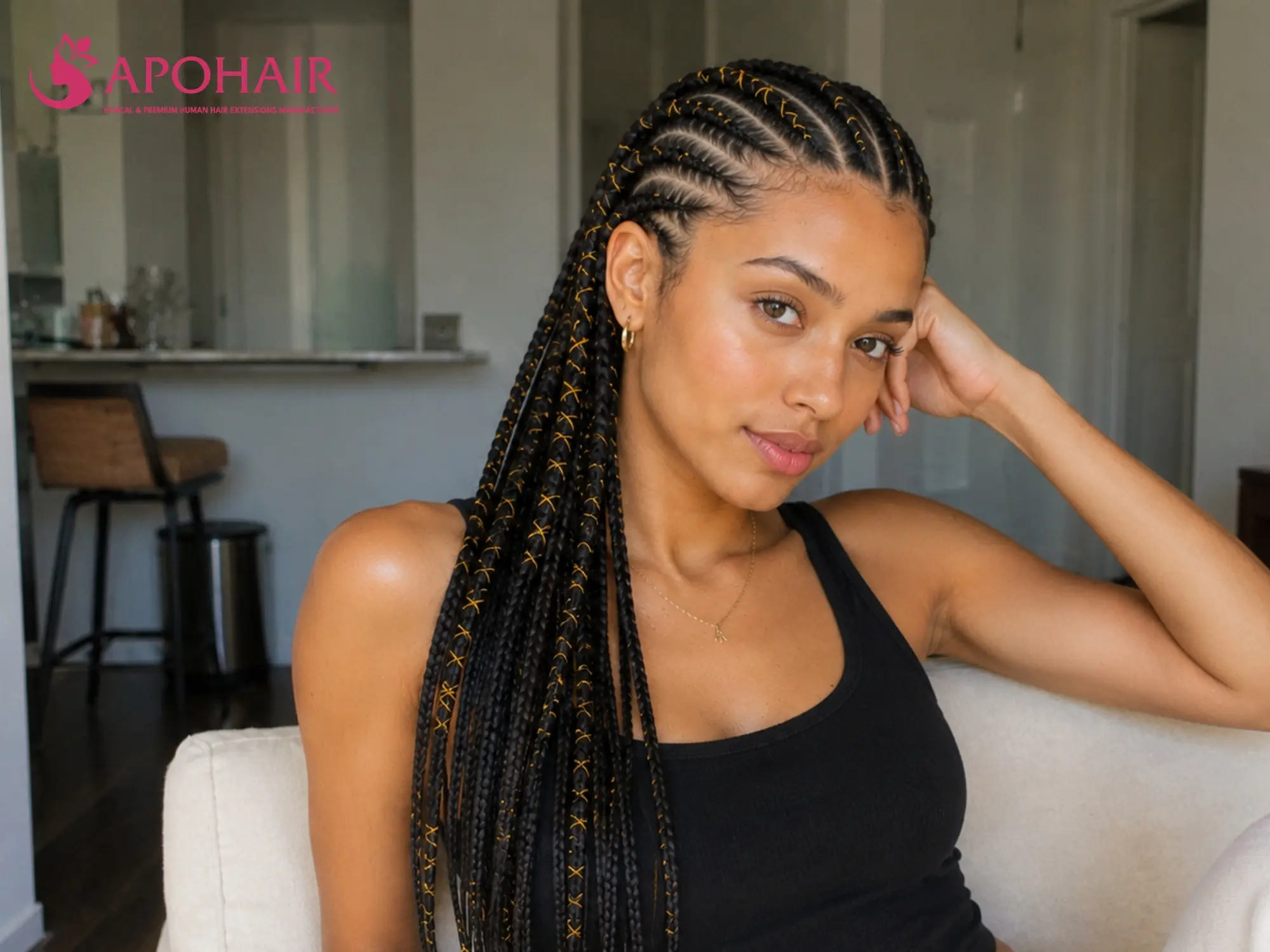 Threaded didi with traditional Yoruba accents