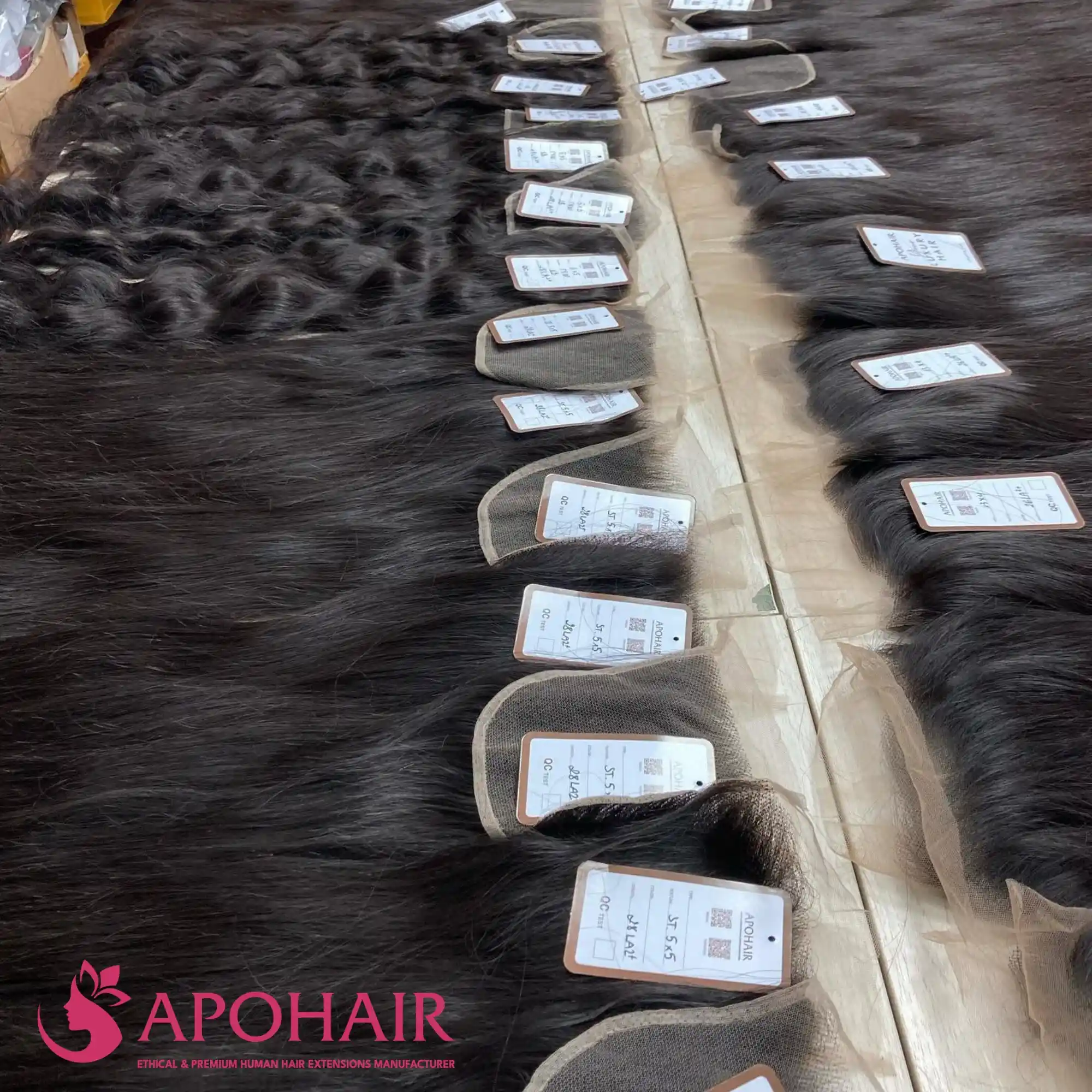 black lace closure wholesale view up close