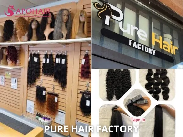 Pure Hair Factory virgin and raw human hair three-bundle sets and lace products from Georgia