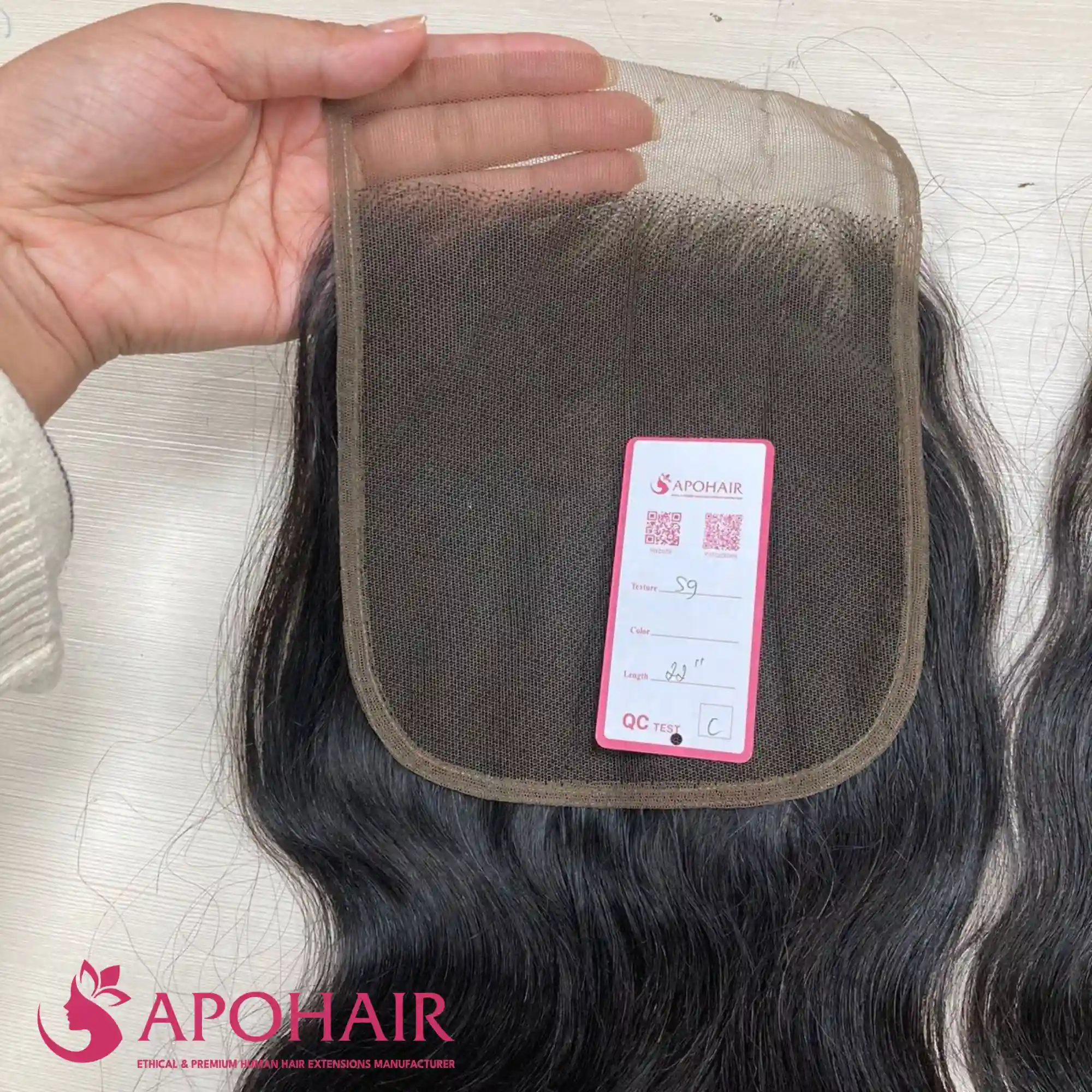 wholesale lace closure view up close