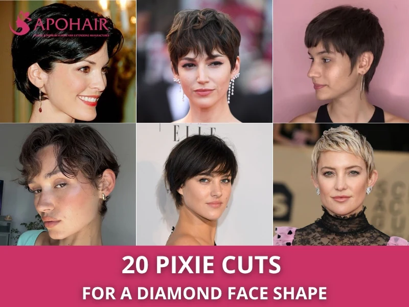 20 best pixie cuts for a diamond face shape for women