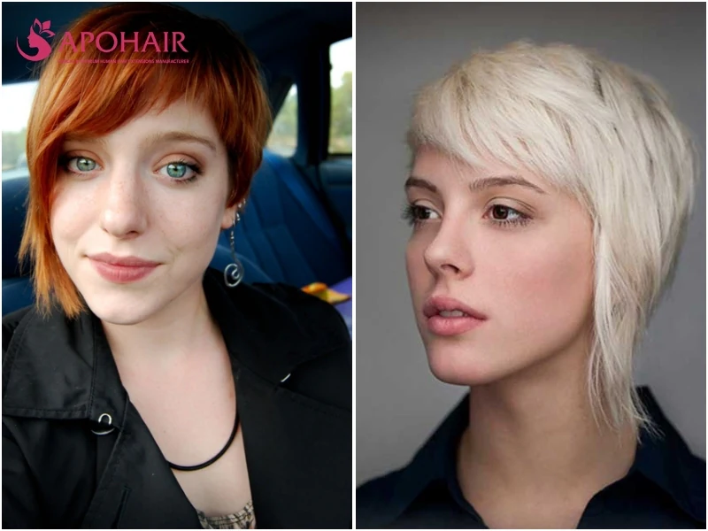 Asymmetrical pixie for a diamond face shape