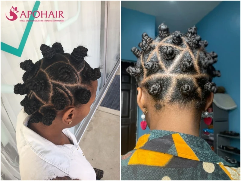 Geometric Bantu knots with precise triangular parts forming a grid