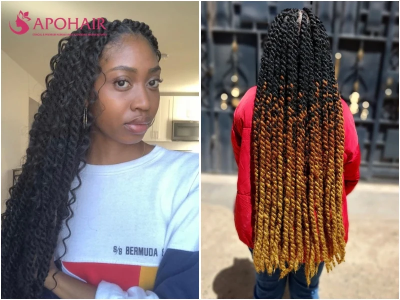 Havana twists in chunky, fluffy sections with a full body