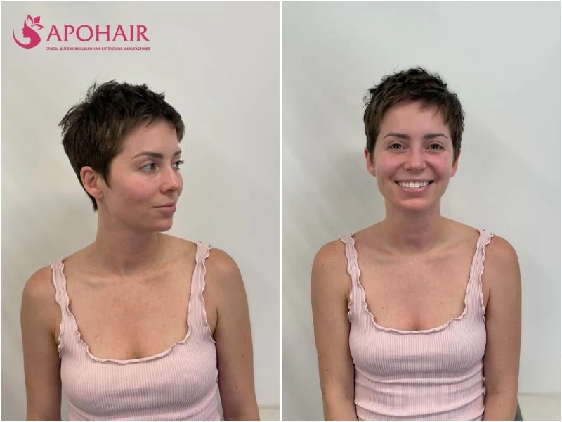 Pixie with a thin, see-through wispy fringe at the front