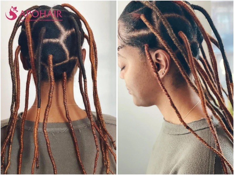 Standing kiko with threaded sections rising upright off the head