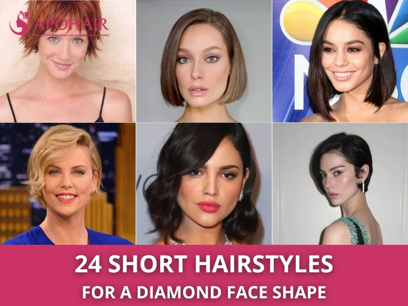 24 best short hairstyles for a diamond face shape for women