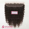 Deep Wavy Frontal 13x6 in dark brown Vietnamese human hair, full view
