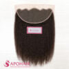 Kinky Straight Frontal 13x6 in dark brown Vietnamese human hair, full view