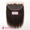 Natural Straight Frontal 13x6 in dark brown Vietnamese human hair, full view