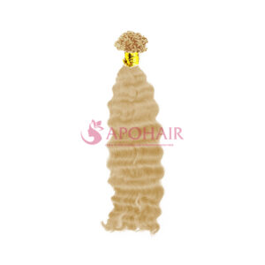 Body Wavy White Blonde V-Tip Hair Extensions