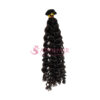 Black Deep Curly Flat-Tip Hair Extensions