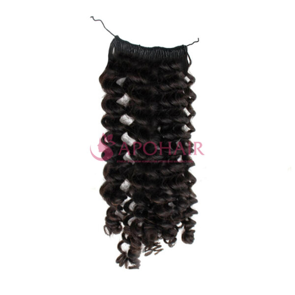 Black Deep Curly Micro Ring