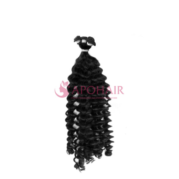 Deep Curly Black Nano Hand Tied Weft