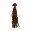 Dark Brown Deep Curly Flat-Tip Hair Extensions