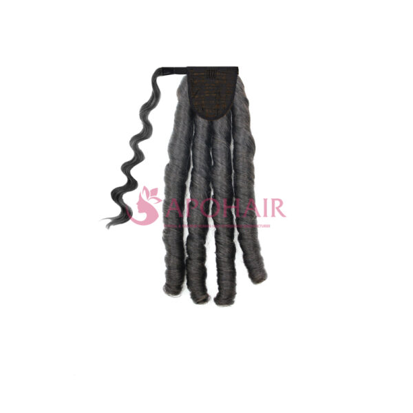 Fumi Curly Black Wrap Ponytail