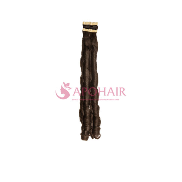 Fumi Curly Dark Brown Tape 1 cm