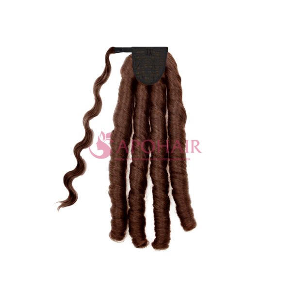 Fumi Curly Dark Brown Wrap Drawstring Ponytail