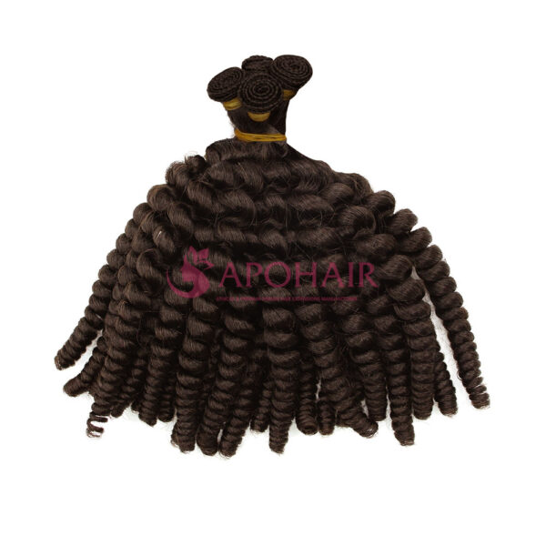 Kinky Curly Dark Brown Hand-tied Weft