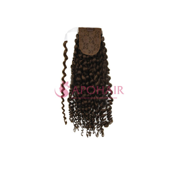 Kinky Curly Dark Brown Wrap Ponytail