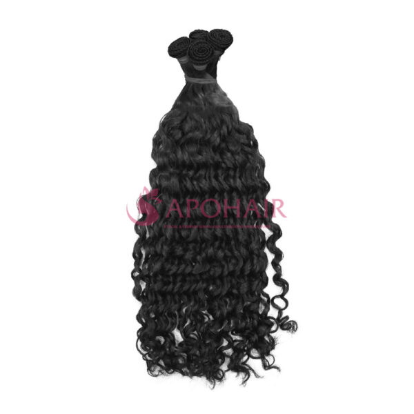 Loose Wavy Black Hand-tied Weft