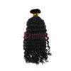 Loose Wavy Black I-Tip Hair Extensions