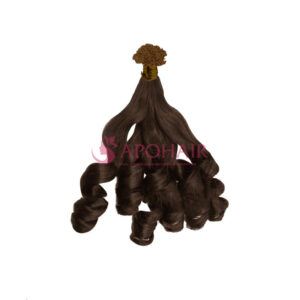 Luxury Bouncy Wavy Dark Brown V-Tip Hair Extensions