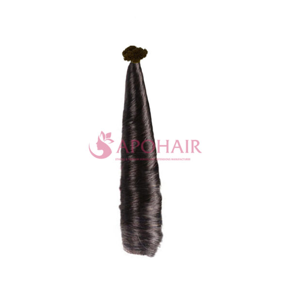 Luxury Fumi Wavy Black V-Tip 120 Hair Extensions