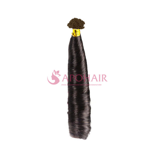 Luxury Fumi Wavy Black V-Tip Hair Extensions