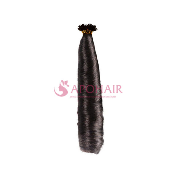 Luxury Fumi Wavy Black Y-Tip Hair Extensions