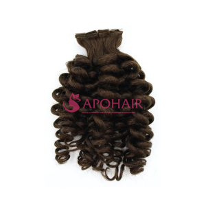 Luxury Twist Curly Dark Brown Invisible Tape