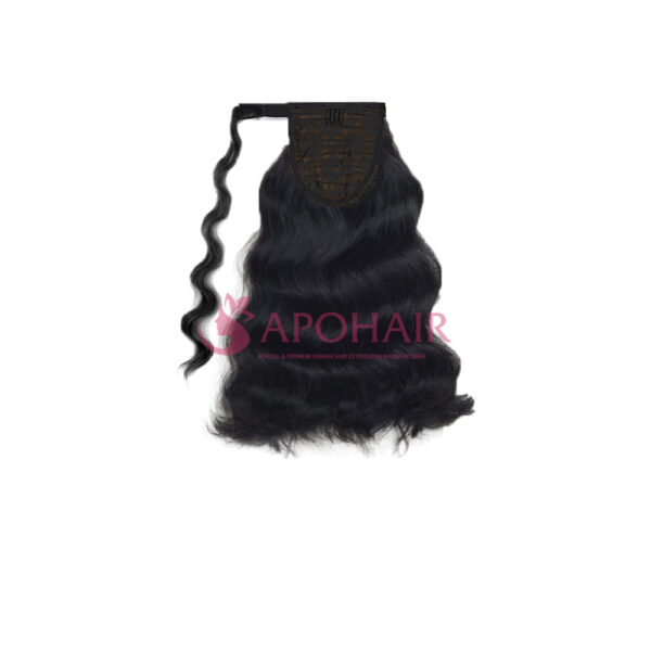 Natural Wavy Black Wrap Ponytail