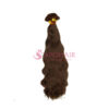 Dark Brown Natural Wavy Flat-Tip Hair Extensions