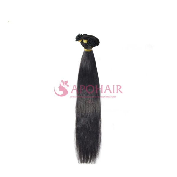 Straight Black Nano Hand Tied Weft