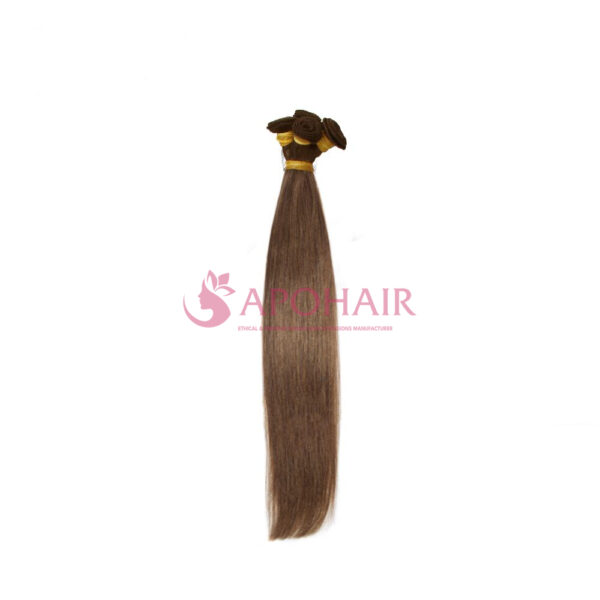 Straight Dark Brown Nano Hand Tied Weft