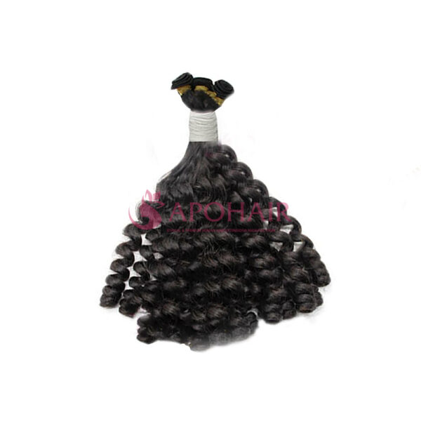 Twist Curly Black Nano Hand Tied Weft