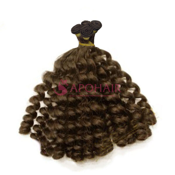 Twist Curly Dark Brown Hand-tied Weft