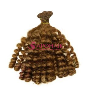 Twist Curly Light Brown Hand-tied Weft