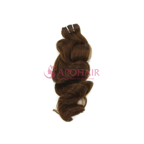 Dark Brown Natural Wavy Machine Weft