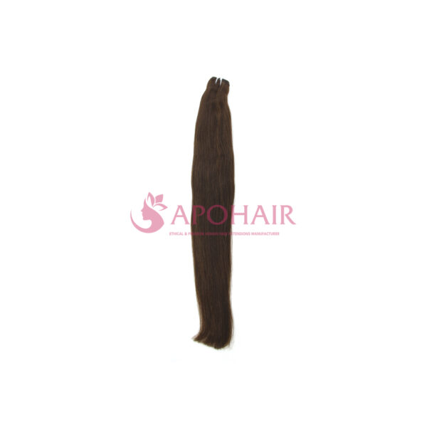 Dark Brown Yaki Straight Machine Weft