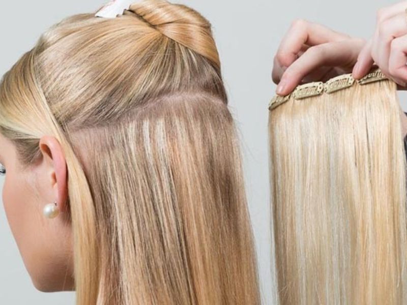 Remove clip in weft hair extensions